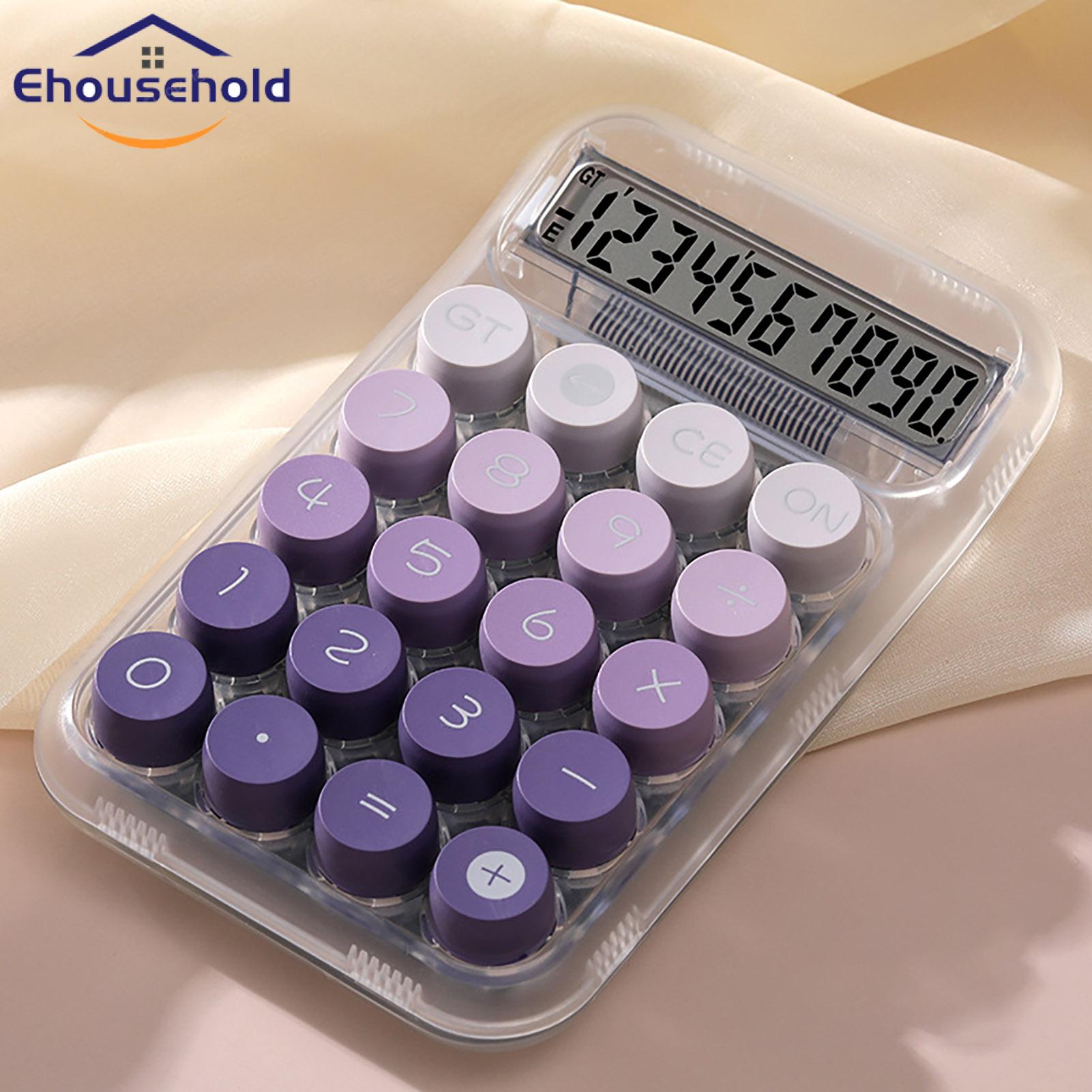 Workspace Calculator 12-digit Gradient Colour Desktop Calculator with Anti-slip Pads Mechanical Keyboard Countertop Calculator for Office Home Use Compact Calculator. 