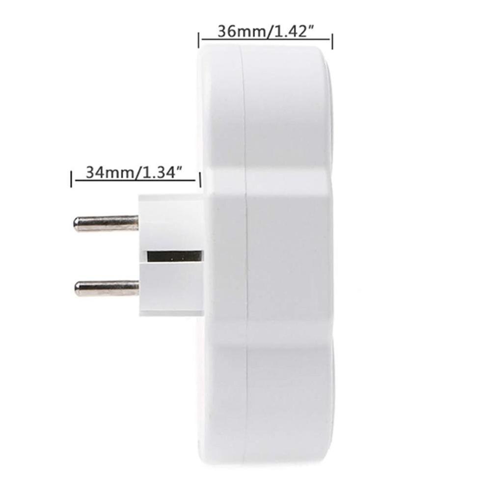 Triple Plug Protective Contact Multiple Plug Power Distribution Adapter EU to Russian Conversion Socket Plug. 