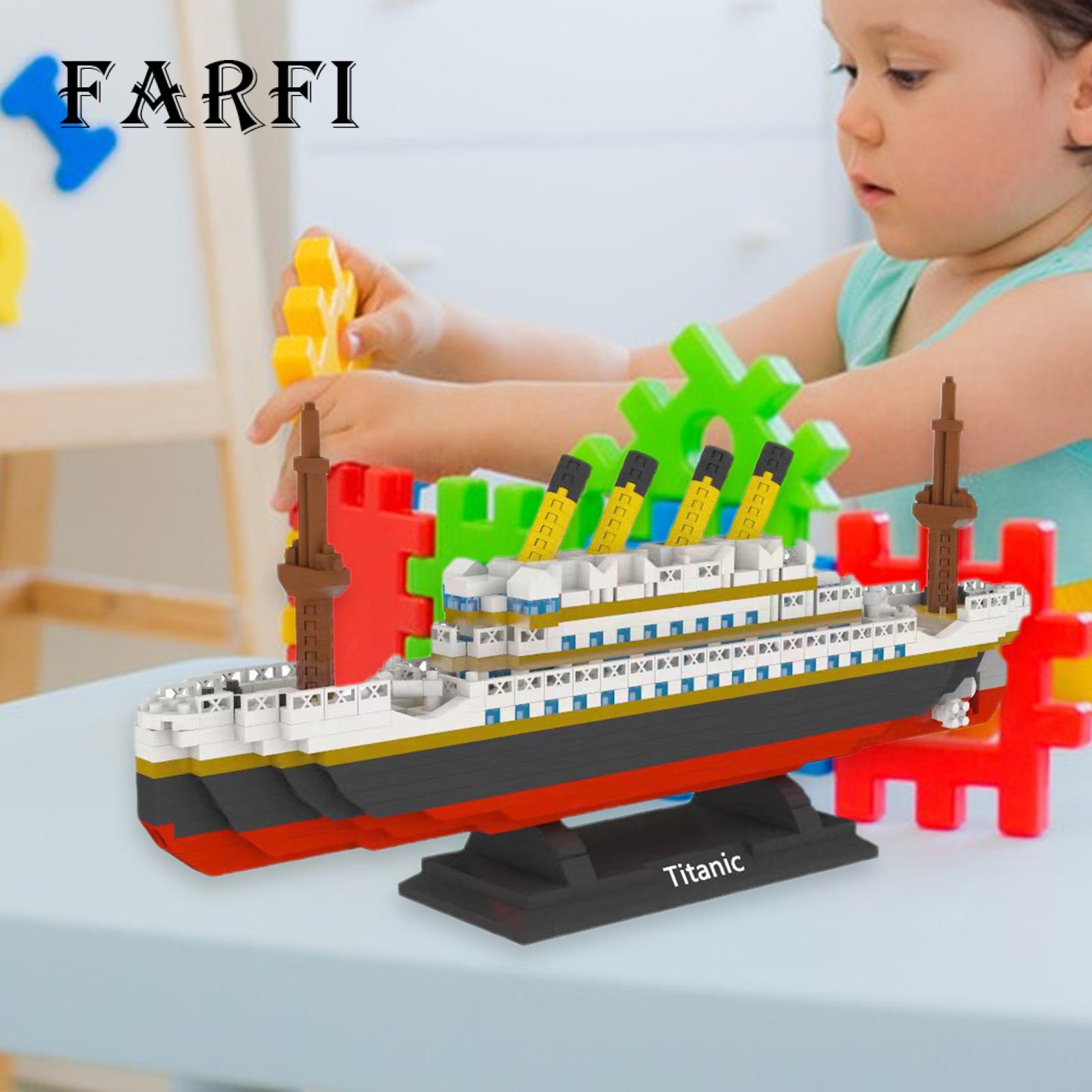 Farfi Ship Building Blocks Assembly Simulation Boat Model Toy Living Room Decoration. 