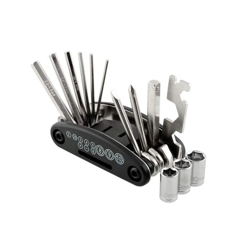 Bike Repair Tool Kit 16 in 1  Portable Socket Multipurpose Wrench Bicycle Multi Tool - সাইকেল. 