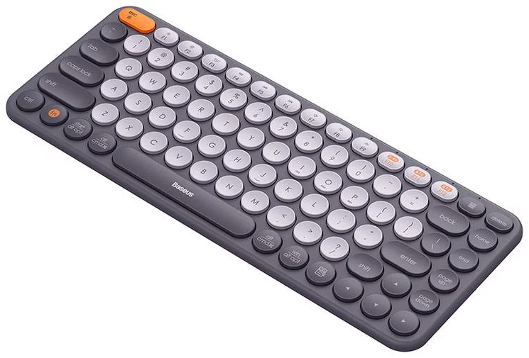 Baseus K01A Wireless Tri-Mode Keyboard Ergonomic Design Multi-Connection with High Portability - Grey. 