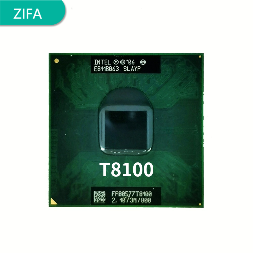 Intel Core 2 Duo T8100 SLAUU SLAYZ 2.1 GHz Dual-Core Dual-Thread CPU Processor 3M 35W Socket P