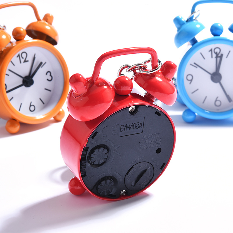 1 Pcs Mini Alarm clock key chain pendant creative car Ladies Bag key Ring small gift - Key Ring. 