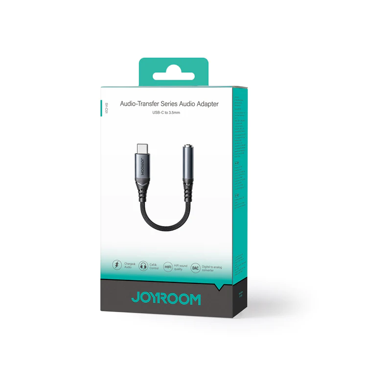 Joyroom SY-C01 Audio-Transfer Series Audio Adapter (Type-C to 3.5mm)-Black