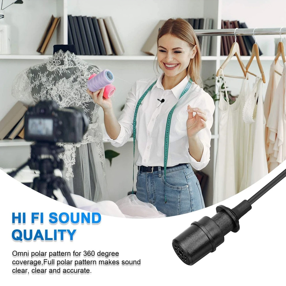 BOYA BY-M1 Condenser Professional Lavalier Lapel Microphone for PC iPhone Camera YouTube Recording Blogger Podcast. 