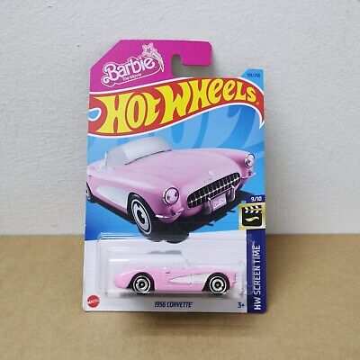 Hot Wheels 2023 Release (Mainline) Barbie Edition 1956 Corvette, Scale - 1:64. 