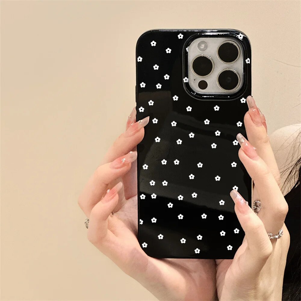 Full screen small cherry Phone Case For iPhone 11 Case iPhone 13 15 12 14 Pro Max XR XS X 7 8 Plus SE Shockproof Glossy Cover. 