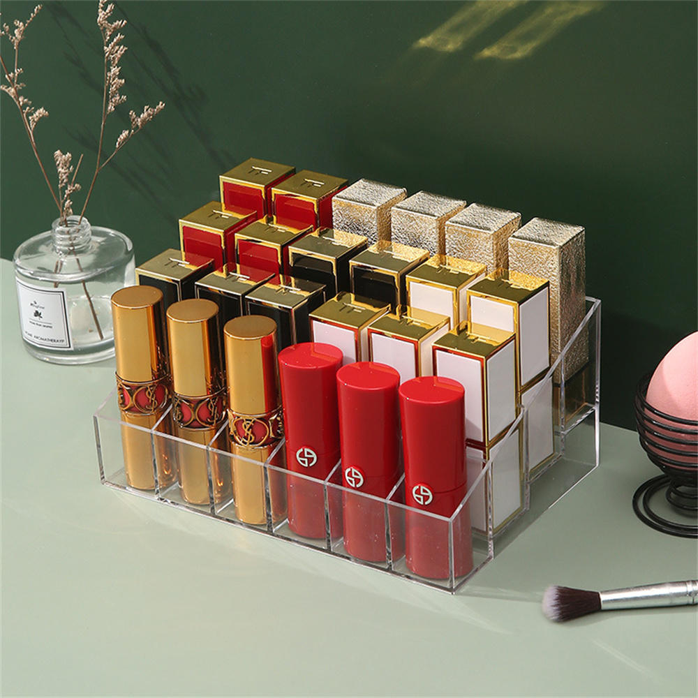 Lipstick Box Cosmetics Organizer Storage Box Lipstick Display Stand Nail Polish Holder. 