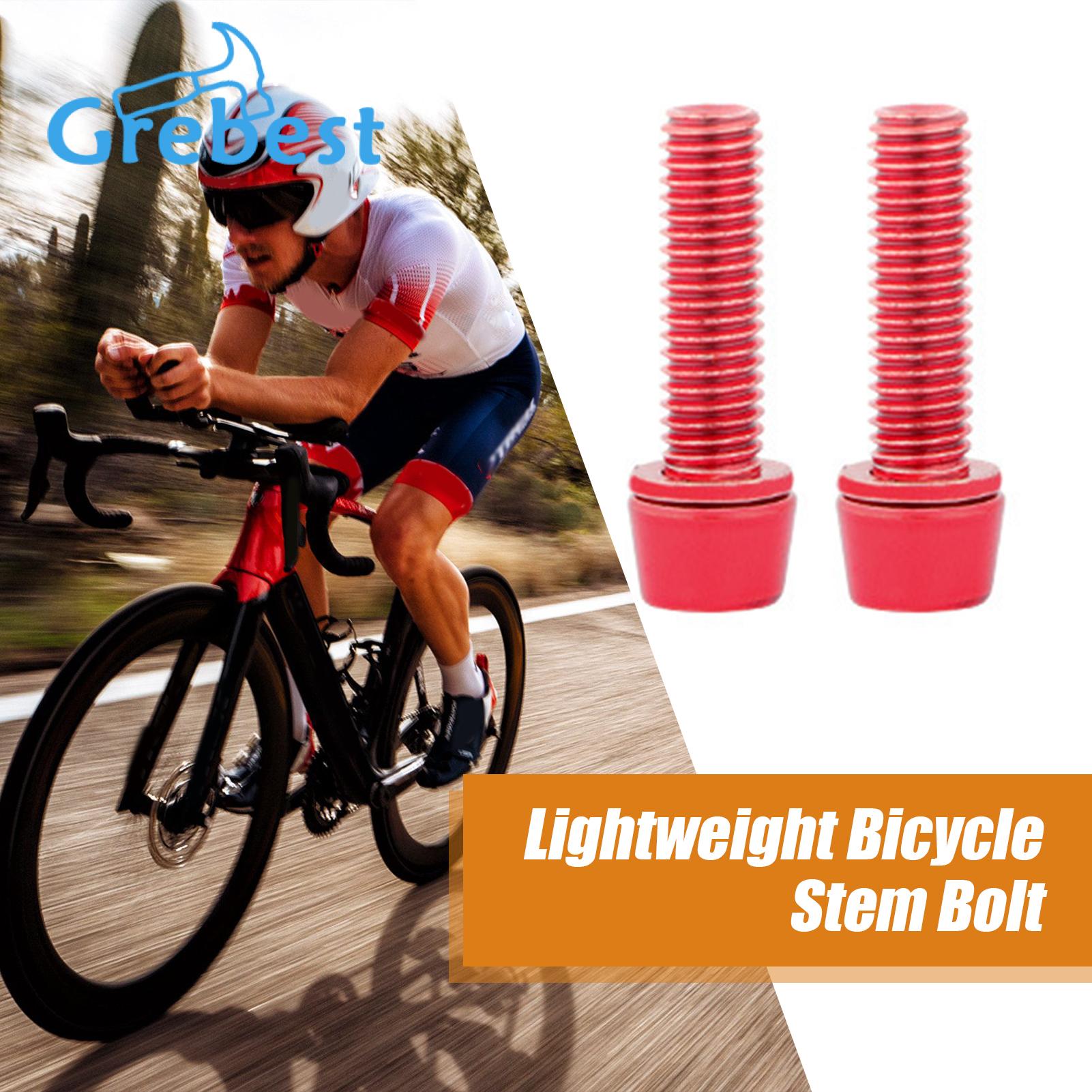Road Bicycle Stem Screw Colorful Stainless Steel Bike Stem Bolts Set for Bmx Mtb Road Mountain Bicycles avy Duty Metal Screws for Cycling cessories 6pcs Stainless Steel Bicycle Stem Bolt. 