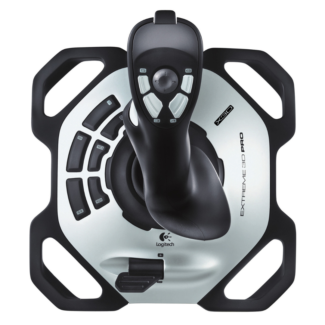 Logitech G Logitech Extreme 3D Pro Joystick Playstation Black Silver Gaming Accessories (Joystick, Playstation, Wired, USB 1.1). 
