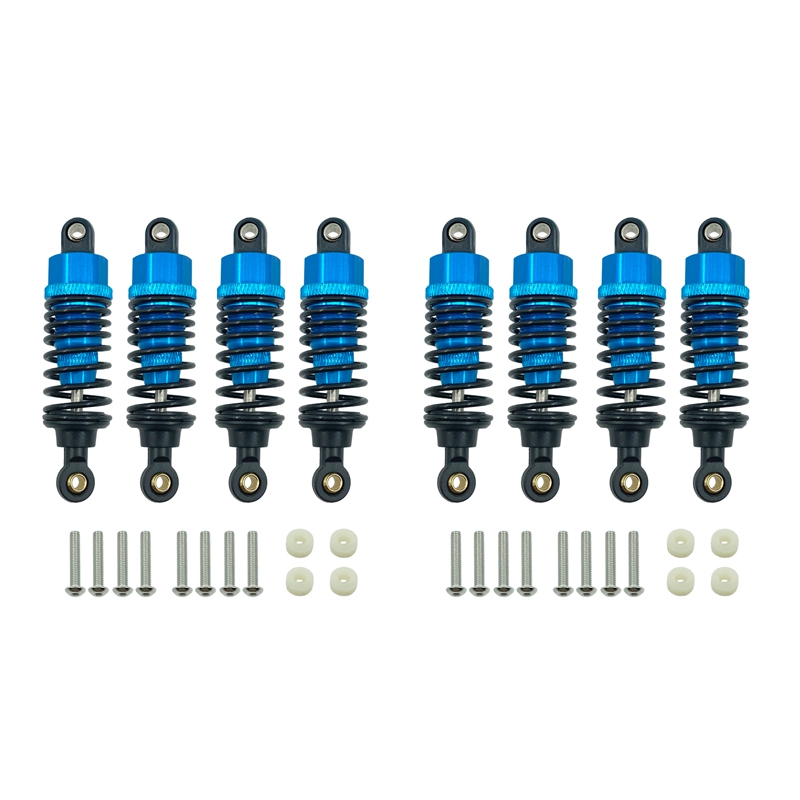 8Pcs Aluminum Alloy Shock Absorbers Damper Set for Tamiya TT-01 TT01 TT-02 TT02 1/10 RC Car Upgrade Parts,Blue