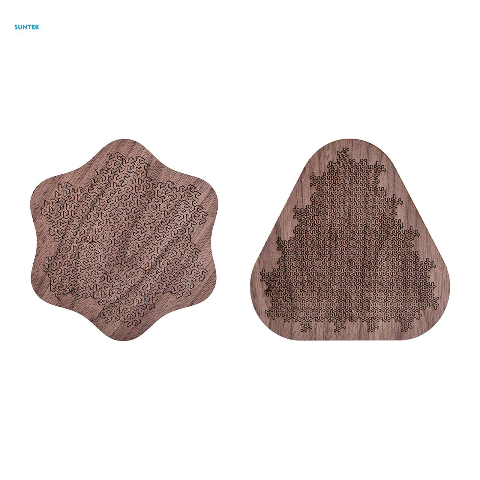 Torched Mind Bending Wooden Jigsaw Puzzle Hexagonal Puzzle for Adults Kids Hexagon. 