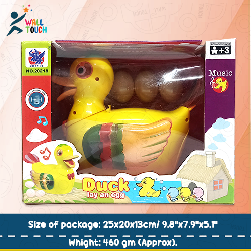 Battery Operated Happy Duck Lay An Egg Toy For Kids With Light and Music - Toy. 