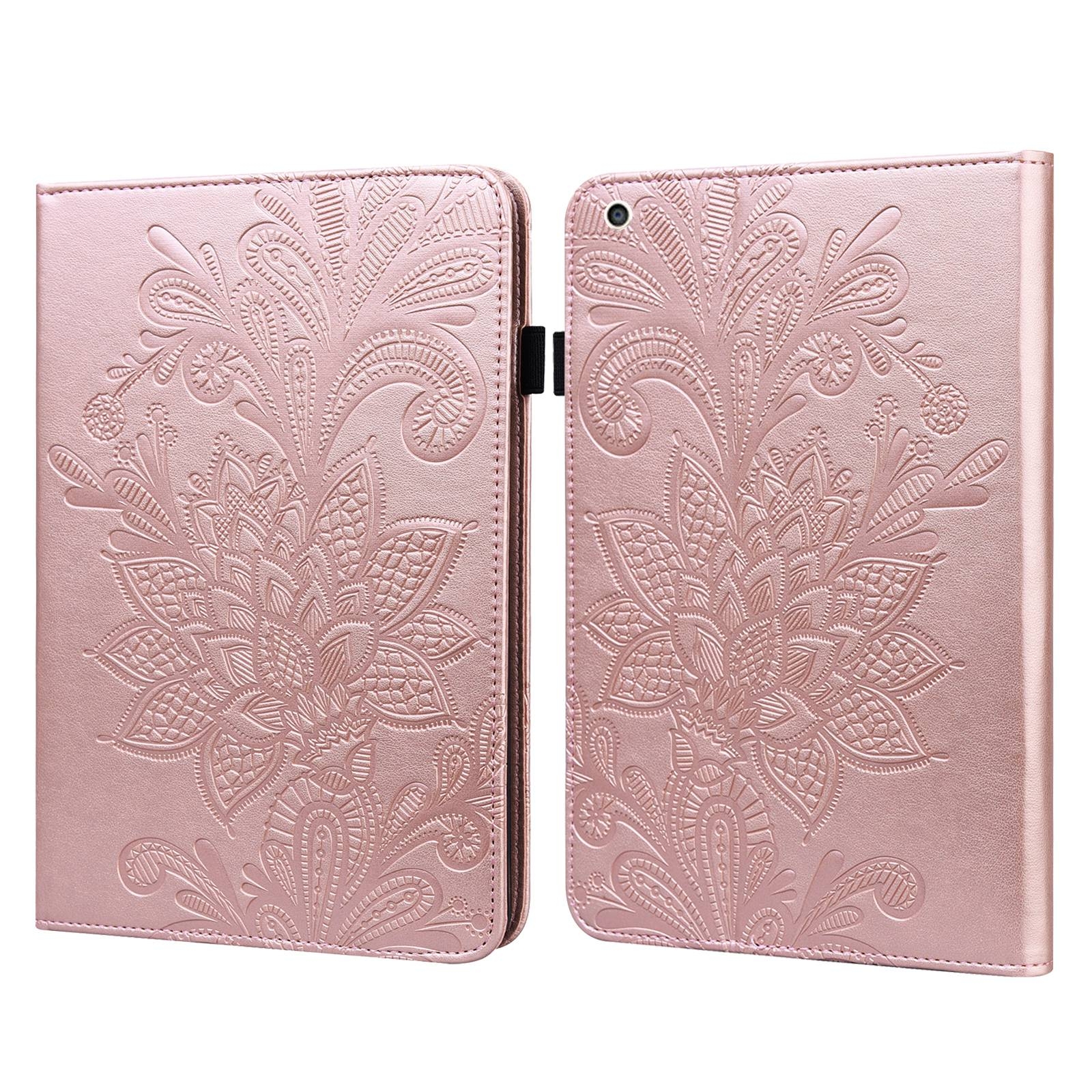 Lace Flower Embossing Pattern Horizontal Flip Leather Case with Holder & Card Slots & Wallet & Photo Frame & Sleep / Wake-up Function For iPad mini 2019 / 4 / 3 / 2 / 1