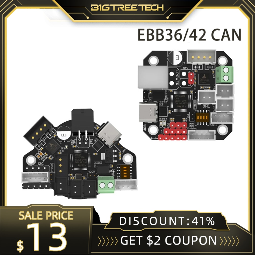 BTT EBB36 EBB42 CAN Adapter Board Support Canbus And Usb PT100 Onboard TMC2209 Driver For Raspberry Pi Blv Ender 3 3D Printer