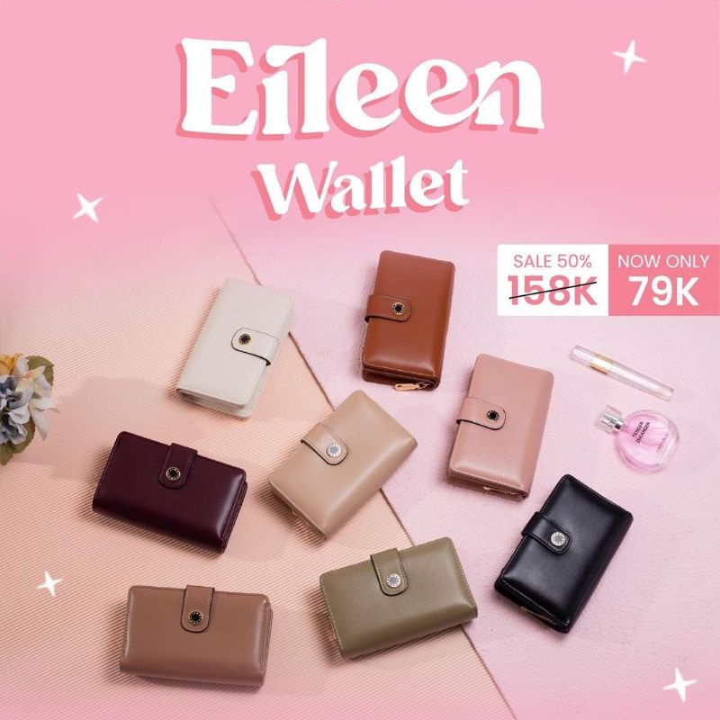 JIMSHONEY Eileen Wallet Jims Honey Women's Wallet Zipper Folding Wallet Medium Size