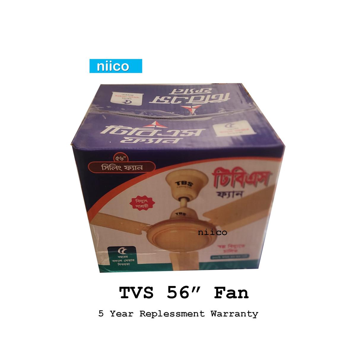 TVS Heavy Duty Exclusive Ceiling Fan: 56 INCH-03 Blades - 5 Year Repless Warranty