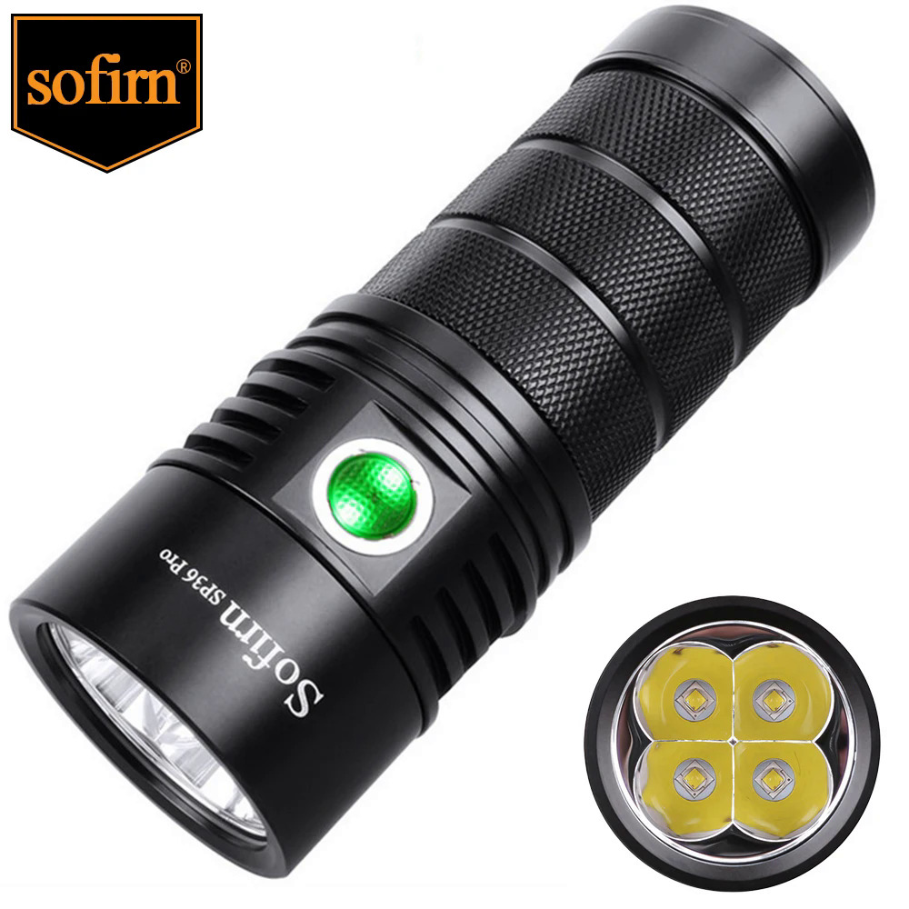 Sofirn SP36 Pro 8000lm Powerful LED Flashlight 4 * SST40 USB C Rejected 18650 Torch