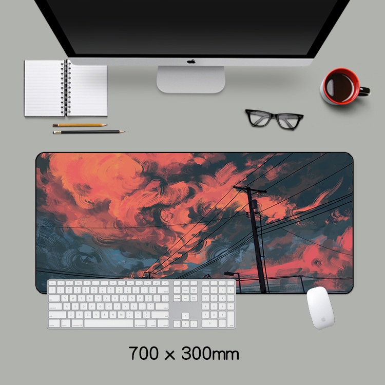 Orange Sunset Mousepad Large Mouse Pad Gaming Mousepad Deskmat Desk Mat. 