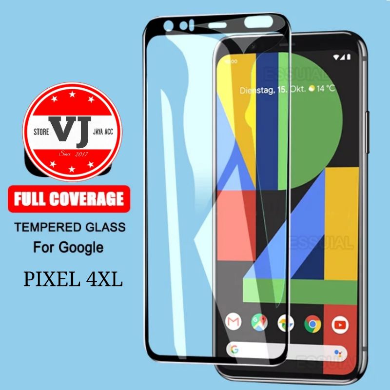 Google Pixel 4 XL Full Glue Tempered Glass Screen Protector Transparent. 