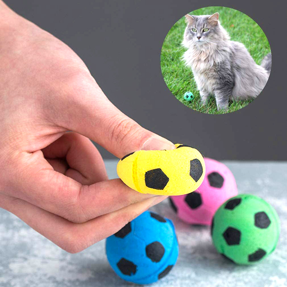 12Pcs Foam Soccer Balls Toy for Cat Soft Foam Balls for Noiseless Pet Bouncy Interactive Ball Toys. 
