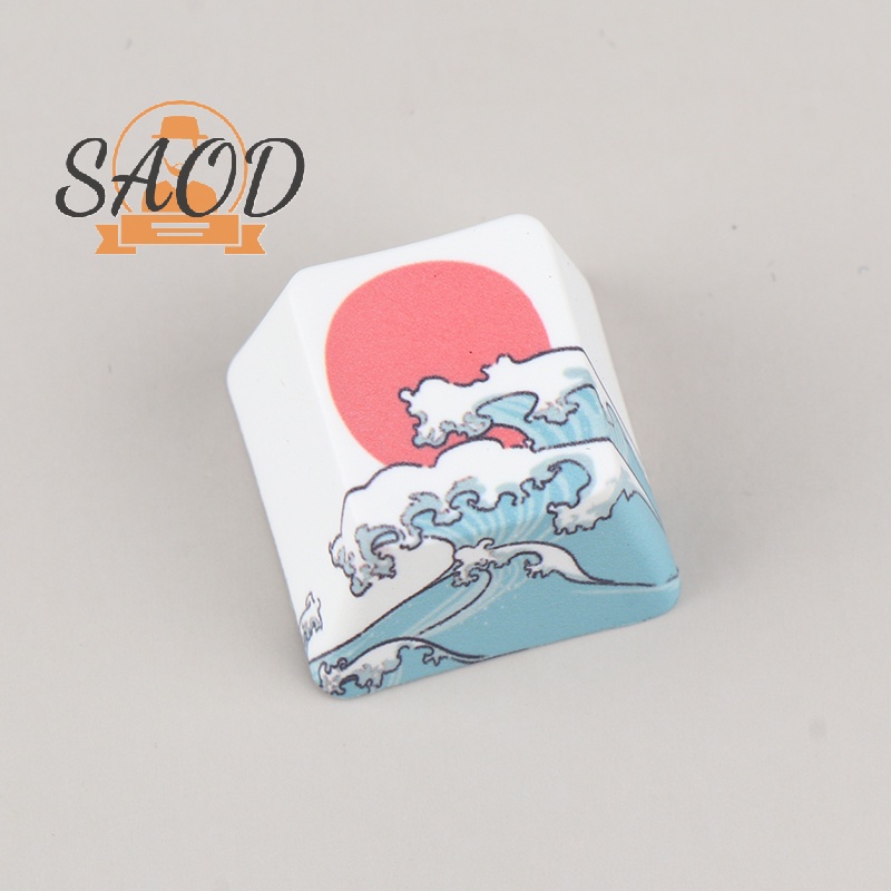 SAOD 2Pcs Coral Sea Keycaps PBT Five Sides Dye-Subbed Spacebar 6.25U OEM Profile Space Bar Keycap For DIY Mechanical Keyboard NEW. 