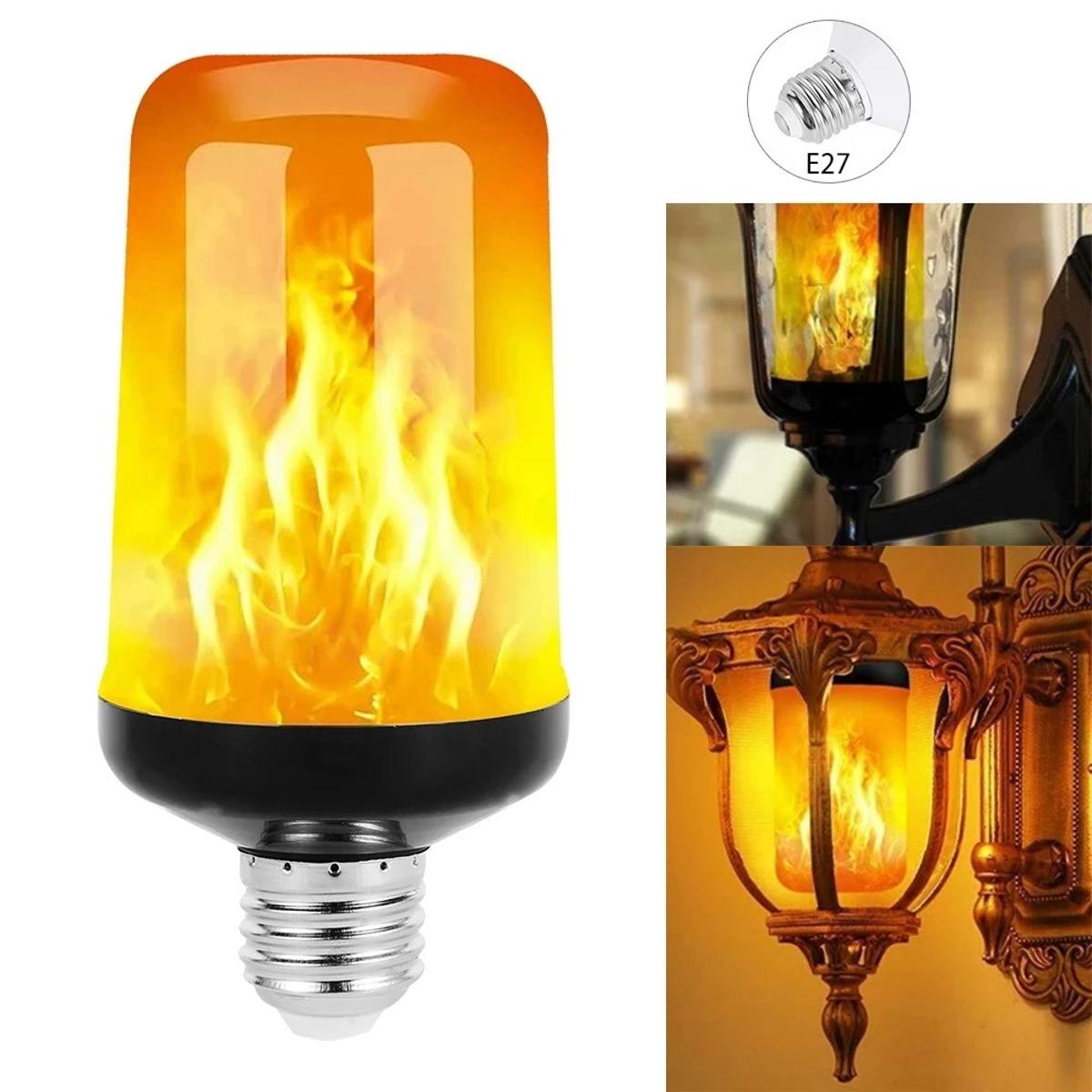 1Pc LED Flame Effect Fire Light Bulb E27 Simulated Nature Flicker Lamp Decor Encounter