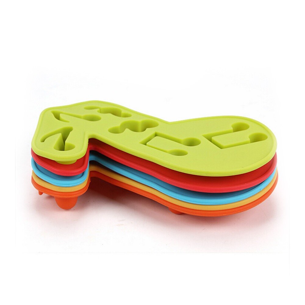 【happy one】3D DIY Ice Tray Soap Playdough Molds Toys Random Color 1PCS Music Notes Shape Silicone Playdough Toys. 