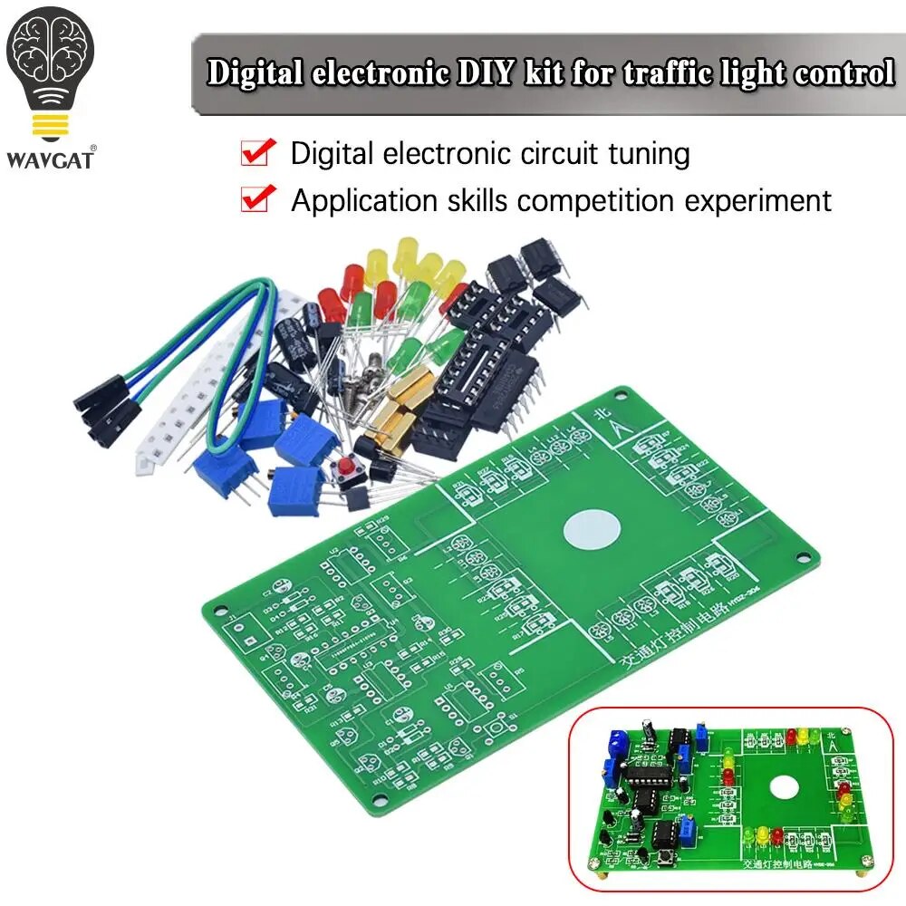 Traffic light control competition Kit Digital circuit principle adjustment and application skills experiment welding training
