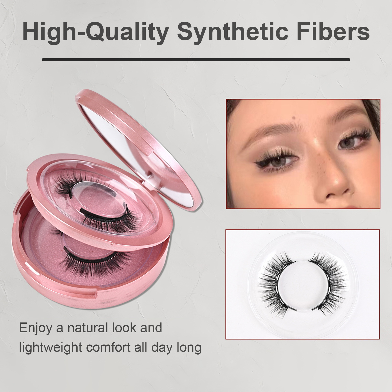 Magnetic Eyelashes Kit Natural Wispy Magnetic False Eyelashes Set with Applicator Clip Reusable Double Sided Fake Lashes for Women Easy Eye Makeup Tools Magnetic Eyelashes Set. 