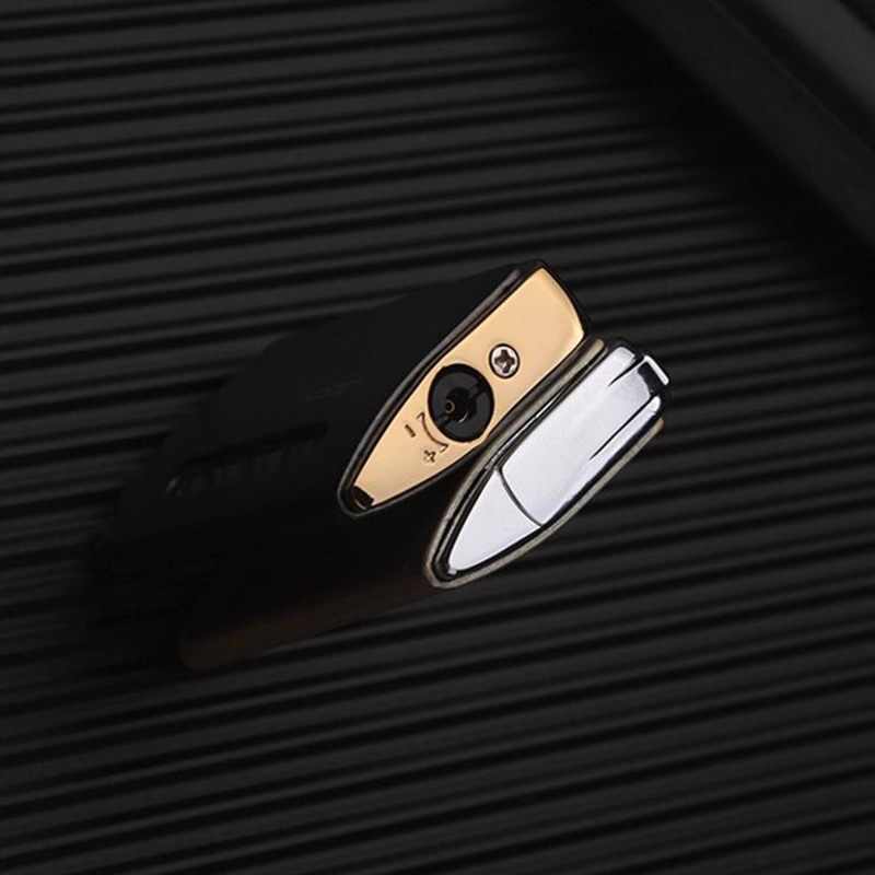 Ultra-thin Windproof Mini Inflatable Lighter Metal Gas Lighter Refillable Butane Cigarette Lighter Red Flame. 