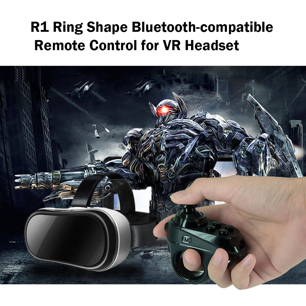 R1 Ring Shape Bluetooth-compatible VR Remote Controller Wireless Gamepad for iPhone Android Phone VR Headset. 