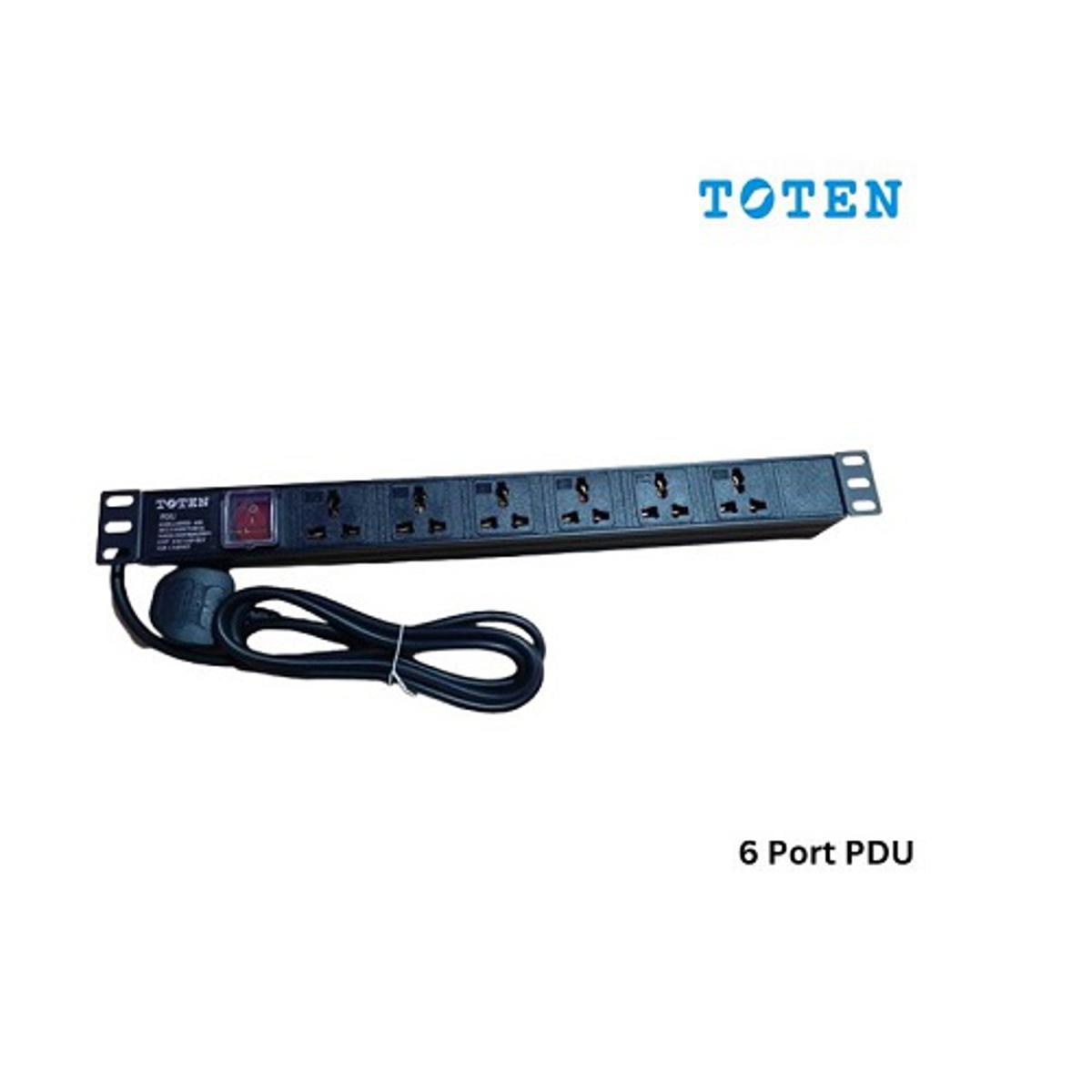 TOTEN 6 Port Metal Body Power Distribution Unit  PDU
