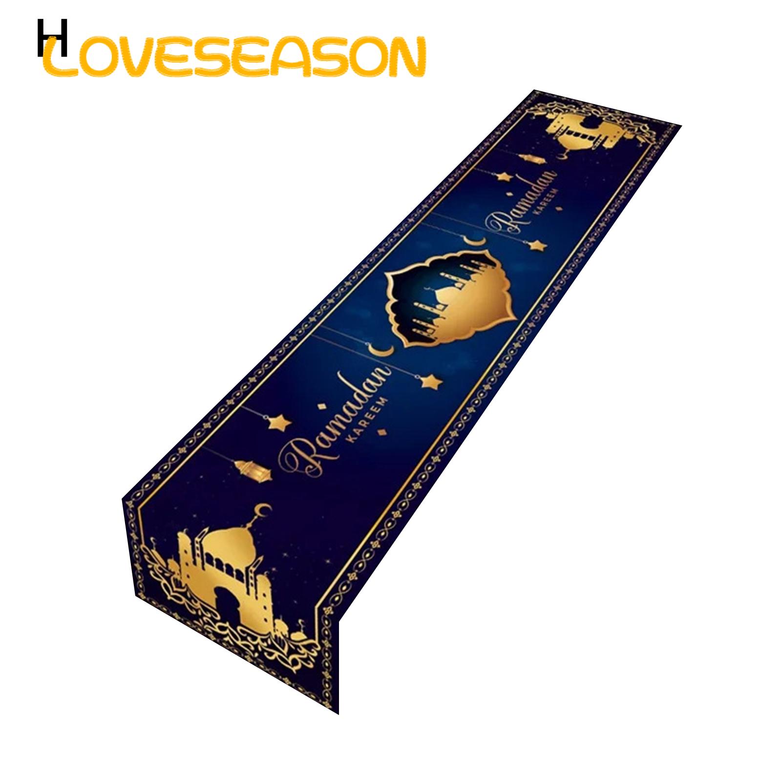 Ramadan Tablecloth Ramadan Table Runner Long Lasting Soft Decor for Mubarak Party Place Mat. 