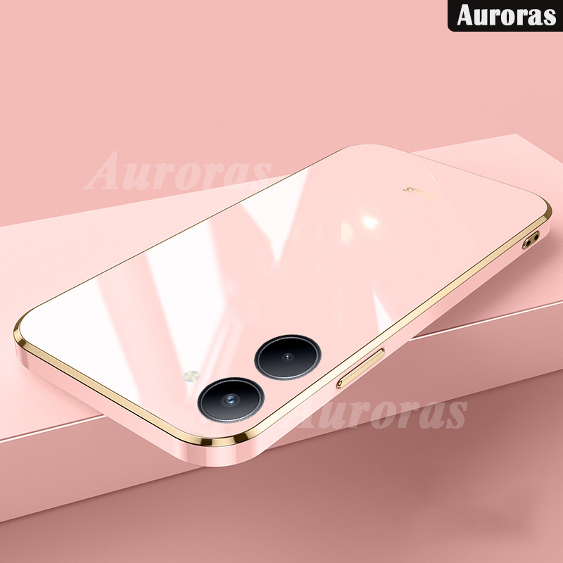 Phone cover For Vivo Y18 Y18S case shell Luxury Shockproof Straight Edge Soft TPU Double-Sided Electroplating Bumper For vivo Y18 Y18S Cases Housing. 