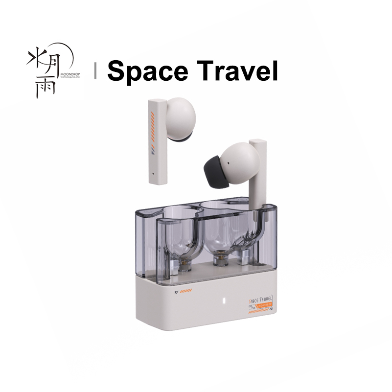 Moondrop Space Travel TWS Bluetooth 5.3 Earbuds 13mm Enhanced Dynamic Driver IEM In-ear Earphone Noise-Canceling Headset SBC AAC. 