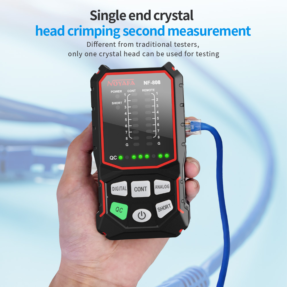 NOYAFA Network Cable Tester CAT5 CAT6 Cable Tracker LCD Display Poe Tester Network Tools Support Continuity Test Wire Tracer. 