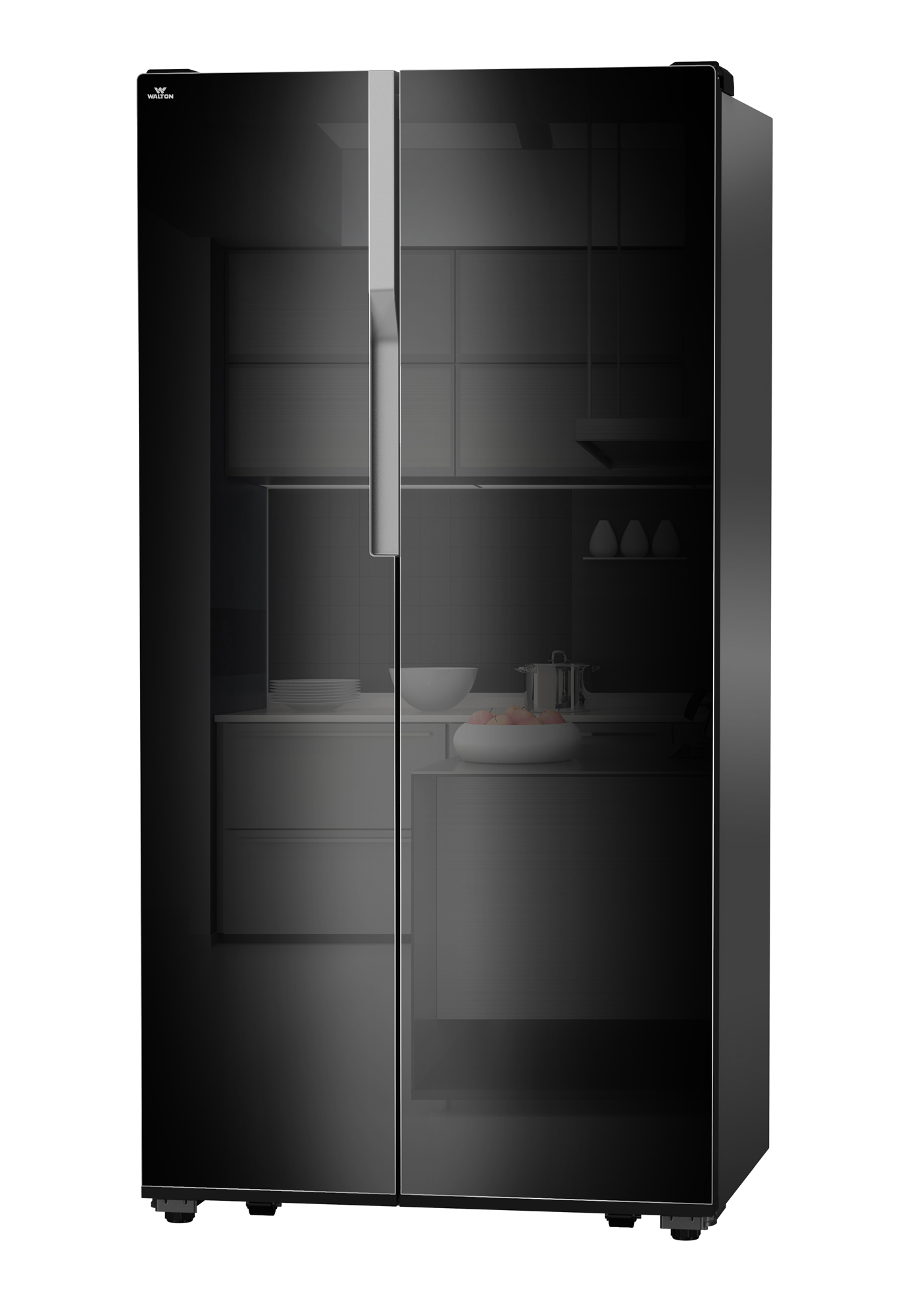 walton side by side door refrigerator