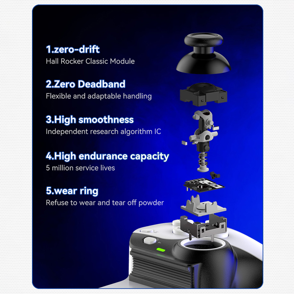 D9 Stretching Extendable Game Console Telescopic Game Controller With 2 Customization Back Keys Wireless Gaming Controller Compatible For Switch/PS3/PS4 Smart Phone Tablet. 