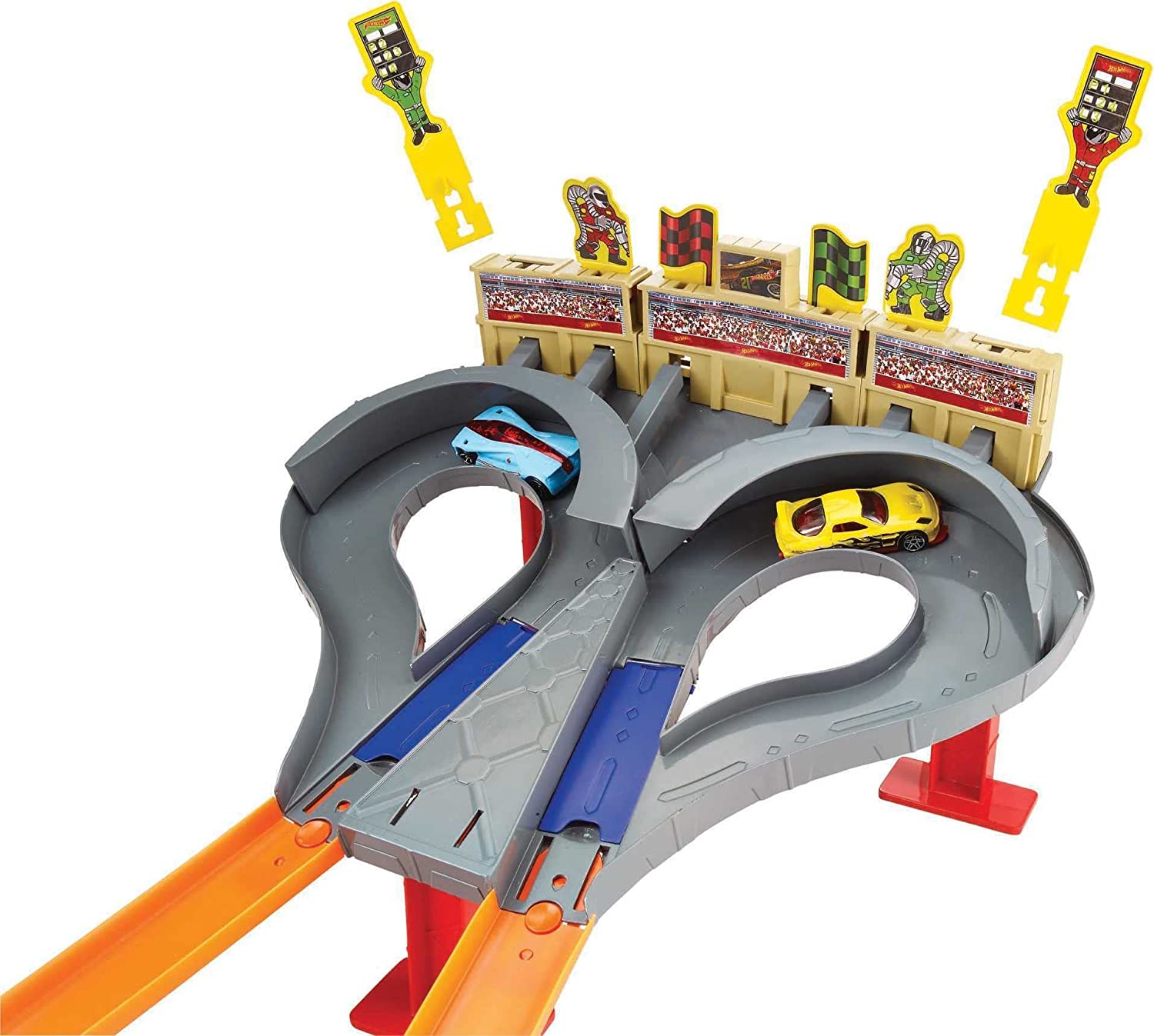 Hot Wheels Super Speed Blastway Track Set with 1 Car  Dual-Track Racing Connect to Other Sets for Kids -CDL49. 