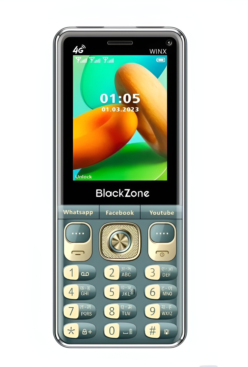 BlackZone WINX 4G Volte with 2.8 Inch keypad ,Touch Screen & Support all Android Features also WiFi Hotsport Youtube  availble