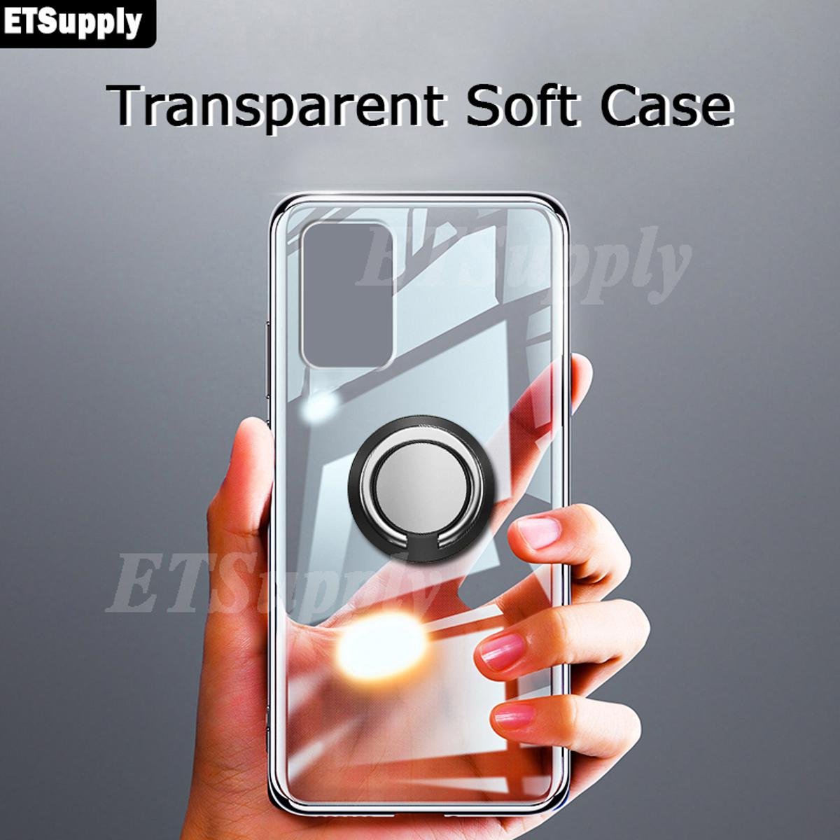 Soft Transparent Case for Galaxy A73 5G Magnetic Holder Stand Cover Bracket Magnetic Finger Ring Clear Phone Cover for Samsung A73 5G
