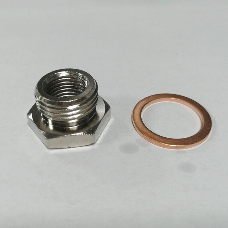 M18 x 1.5 MM to M12 x 1.25 MM Exhaust O2 Oxygen Sensor Spacer Reducer Adapter Connector Accessories