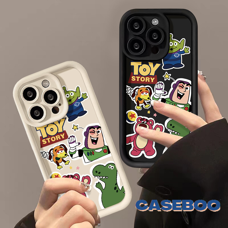 Toy Story Dog Little Crocodile Bear Lotso Soft Angel Eyes Phone Case Compatible for IPhone 11 15 7Plus 13 14 12 Pro Max XR 6S 7 6 8 Plus XS MAX X SE 2020 Anime Cover. 