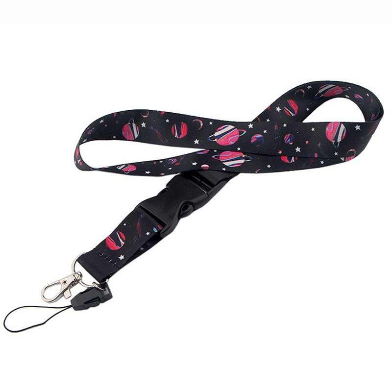 Universe Astronaut Lanyard Keychain Phone Hang Rope Webbing Strap Keyring Holder. 