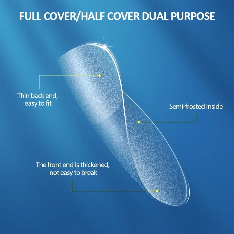 KOSKOE 120pcs False Nails Acrylic Press on Nails Almond Artificial Clear Nail Tips for Extension Tool Get Free Soft Ruler. 