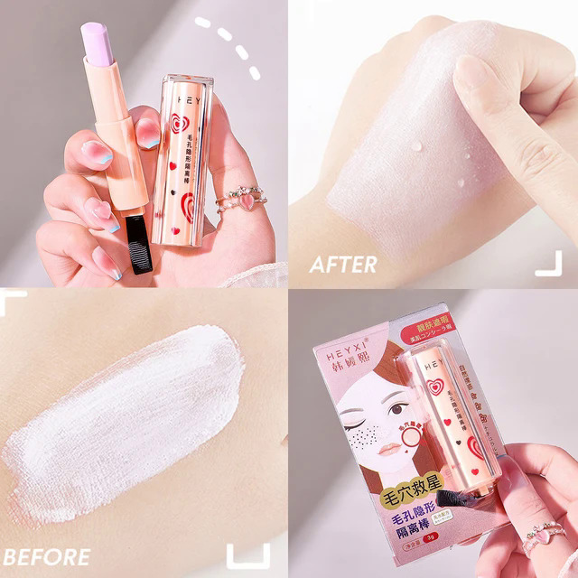 Invisible Pore Purple Primer Stick Waterproof Face Primer Makeup Base Gel Oil-control Matte Smooth Fine Lines Isolation Primer Indulge Tonight. 