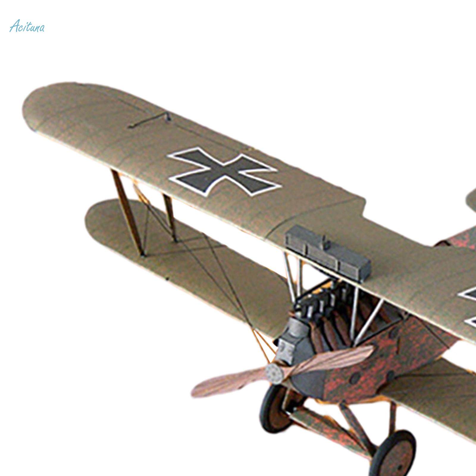 1:33 Diecast D II Fighter Model Paper Airplane Model Kits for Shelf Desktop. 