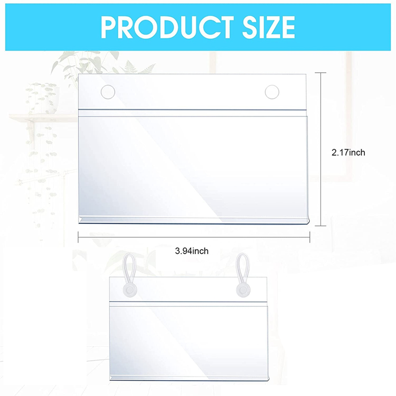 240Pcs Plastic Basket Label Holders Price Tag Ticket Hanger Clips with Button Design Lock Closure for Market Grocery