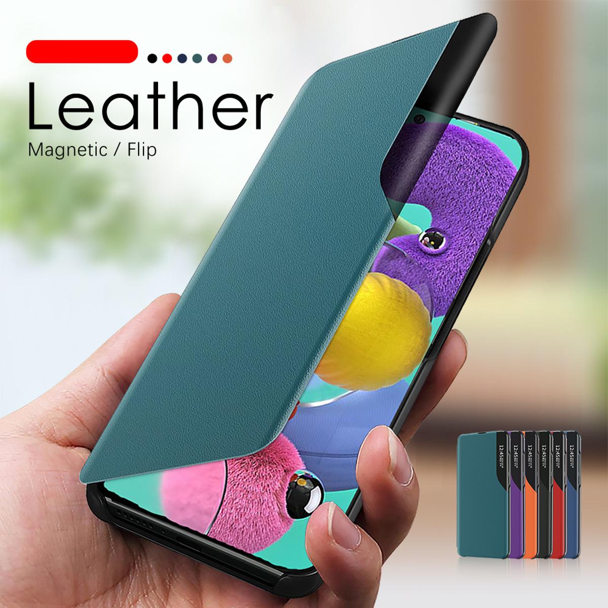 For Samsung Galaxy A51 Leather Flip Cover Case with Smart Window Display Magnetic Stand Phone Cases Covers. 